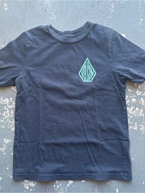 Volcom Navy Tee with Mint Diamond Logo
